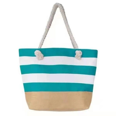 Women Summer Vacation Custom Print Tote Bags Raffia Hand Waterproof
