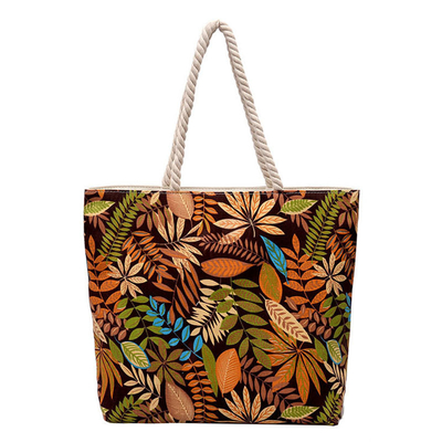 Women Summer Vacation Custom Print Tote Bags Raffia Hand Waterproof