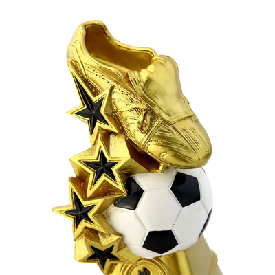 Zinc Alloy Paint Custom Logo Soccer Award Medal Sport Turbo 5K Resin Event Trophies