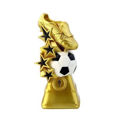 Zinc Alloy Paint Custom Logo Soccer Award Medal Sport Turbo 5K Resin Event Trophies