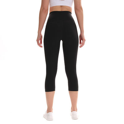 Spandex Polyester Women Gym Leggings Ladies Elasticated Cropped Trousers