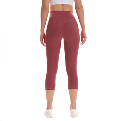 Spandex Polyester Women Gym Leggings Ladies Elasticated Cropped Trousers