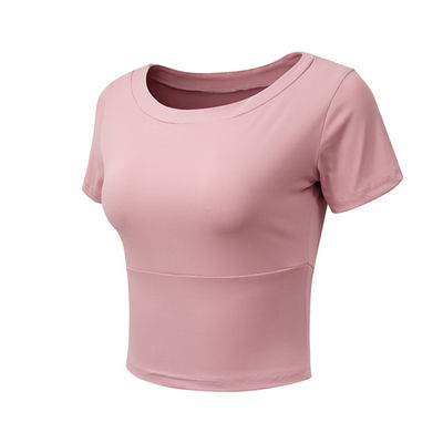 Seamless Lightweight Yoga Shirts Cool-dry Sports Crop Tops Short Sleeve Fitness Yoga Gym Top
