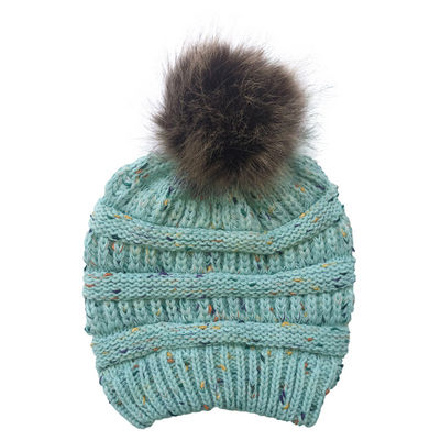 Warm Winter Custom Logo Hats Cashmere Bobble Hat Womens