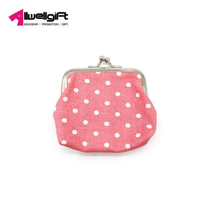 New Cute Buckle Coin Purses Kiss-lock Change small dot fabric bag mini cute coin purse