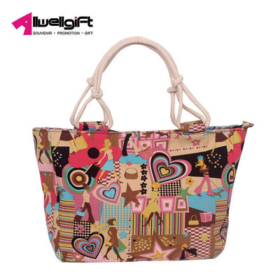 Portable Canvas Shoulder Tote Bag Large Capacity With Various Pattern