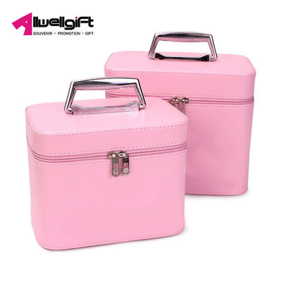 Portable Lady Large Capacity Makeup Bag PU Material Antibacterial