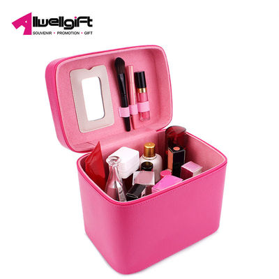 Portable Lady Large Capacity Makeup Bag PU Material Antibacterial