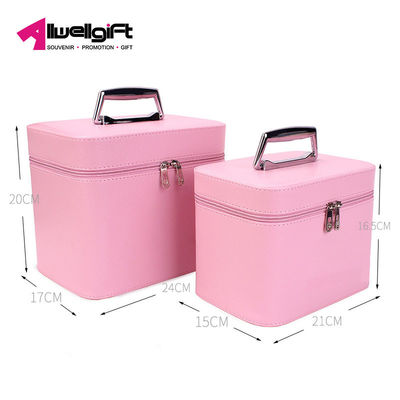 Portable Lady Large Capacity Makeup Bag PU Material Antibacterial