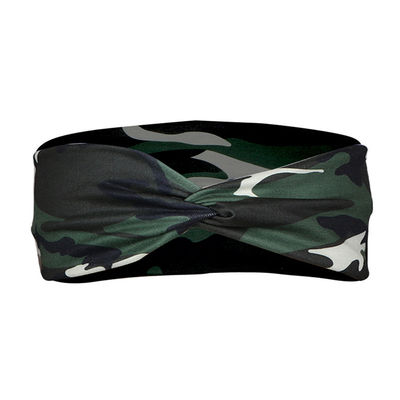 Elastic Camouflage Hair Band 100% Silk For Sports Workout