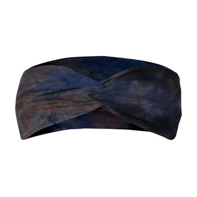 Multicolors Women Head Scarves Elastic Cross Tie Dye Headband