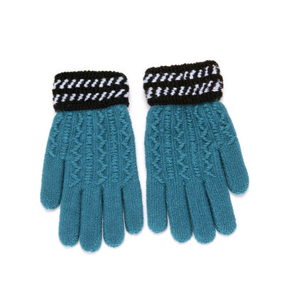 wholesales custom kids five-fingers fashion gym simple winter warm and cold proof kintted  sports touch screen mitts