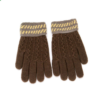wholesales custom kids five-fingers fashion gym simple winter warm and cold proof kintted  sports touch screen mitts