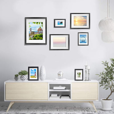 Allwel 10 Pack Wooden Custom Size Picture Frame Wall Gallery Kit