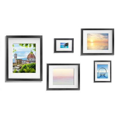 Allwel 10 Pack Wooden Custom Size Picture Frame Wall Gallery Kit