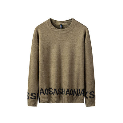 S-4XL Mens Casual Pullover Sweater Autumn Winter Sweater Multicolor Customized