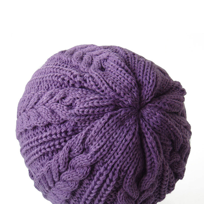 OEM Unisex Cable Knit Acrylic Knit Hat For Winter