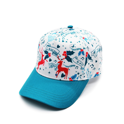 Christmas Elements Design Trucker Baseball Hats With Metal Closure