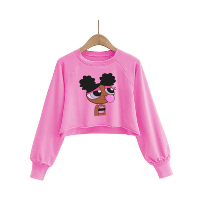 Printing Design Women Sweatshirt Hoodie Colorful Casual Autumn Fleece