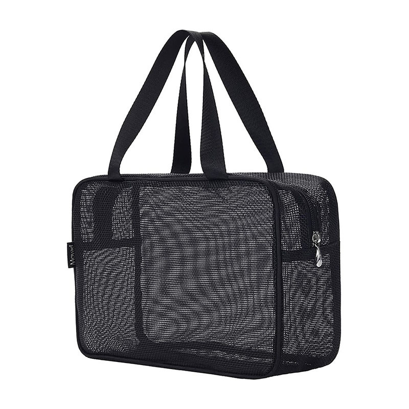 Large Capacity Breathable Mesh Bathroom Bag Portable Transparent for Washing