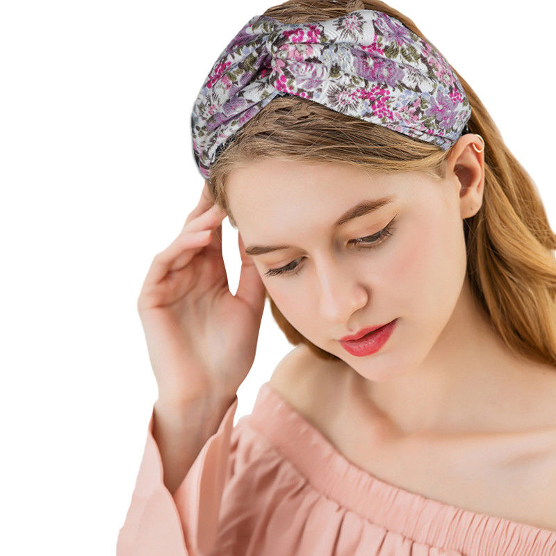 Fashion Women Head Scarves Wide Elastic Headbands With Heat Transfer Logo
